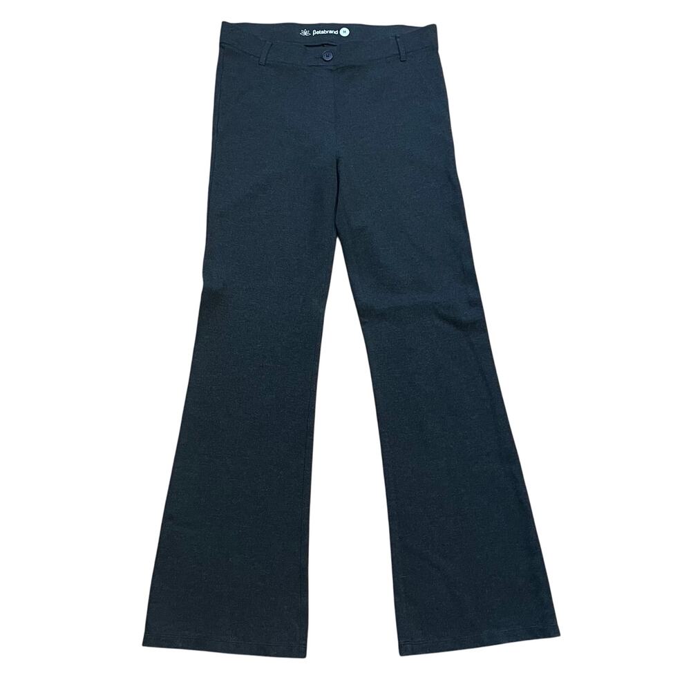 Betabrand Gray Knit Classic Bootcut Dress Yoga Pants Medium